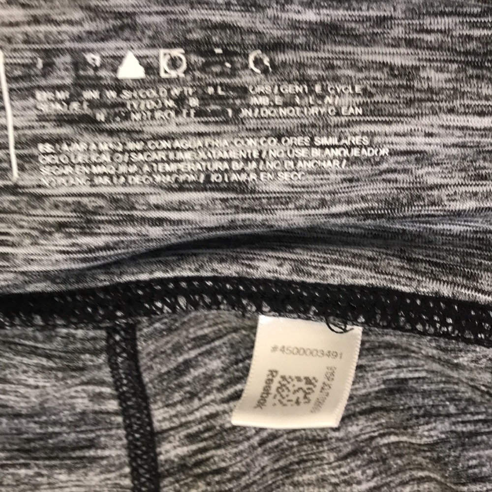 Reebok Athletic Black Heathered Leggings Size Medium - Picture 5 of 10